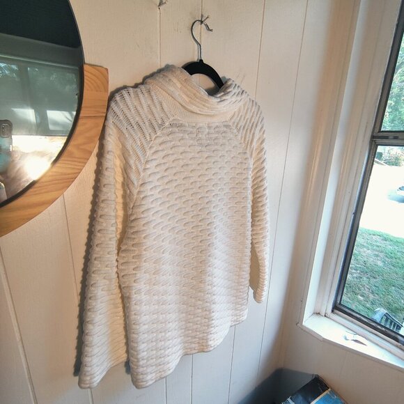 JM Collection White NWOT Two Button Soft Cardigan Sweater. Sz L - Picture 3 of 6